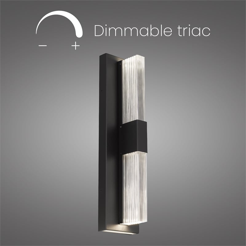 Alteck Arles 18 inch Aluminum and Acrylic LED Outdoor Wall Light
