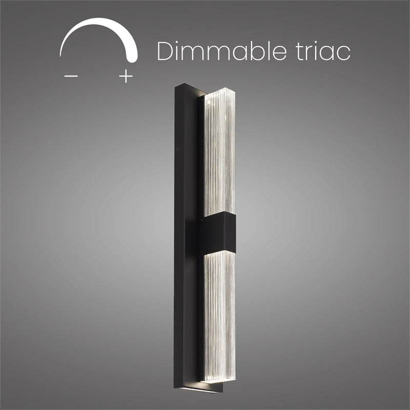 Alteck Arles 25 inch Aluminum and Acrylic LED Outdoor Wall Light