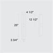 Alteck Arles 25 inch Aluminum and Acrylic LED Outdoor Wall Light
