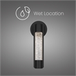 Alteck Tig 14 inch Outdoor Aluminum LED Wall Sconce in Black