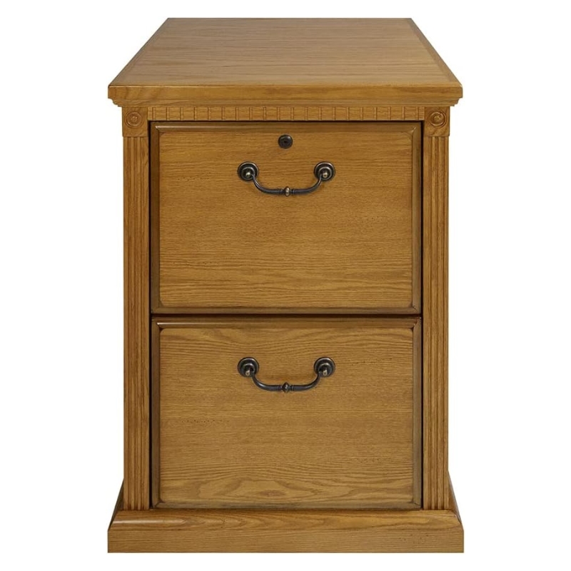 Ashford & Sons Huntington Oxford 2-Drawer File Cabinet in Natural/Wheat Finish