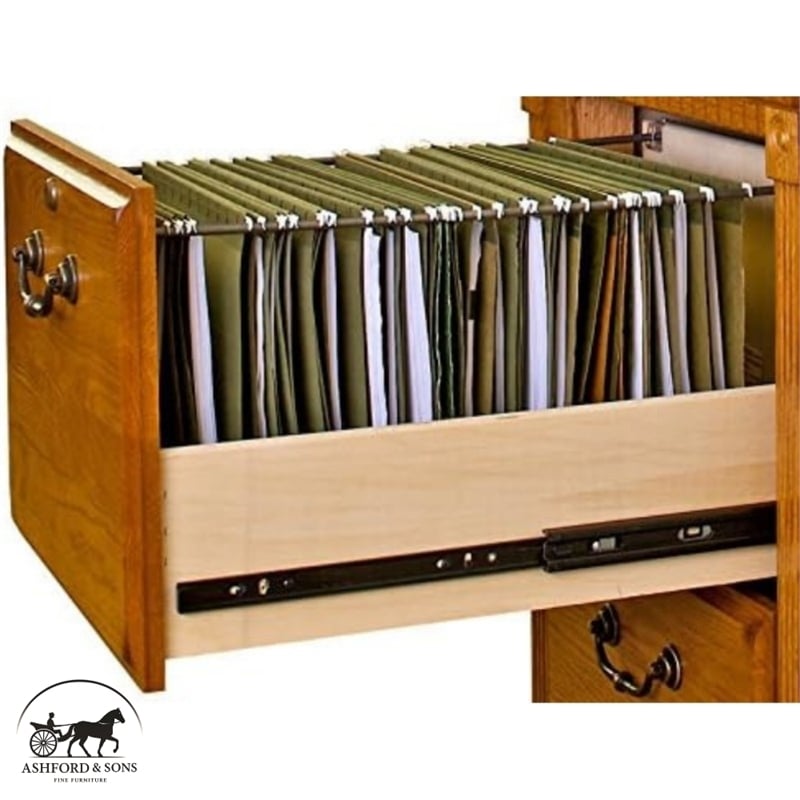 Ashford & Sons Huntington Oxford 2-Drawer File Cabinet in Natural/Wheat Finish