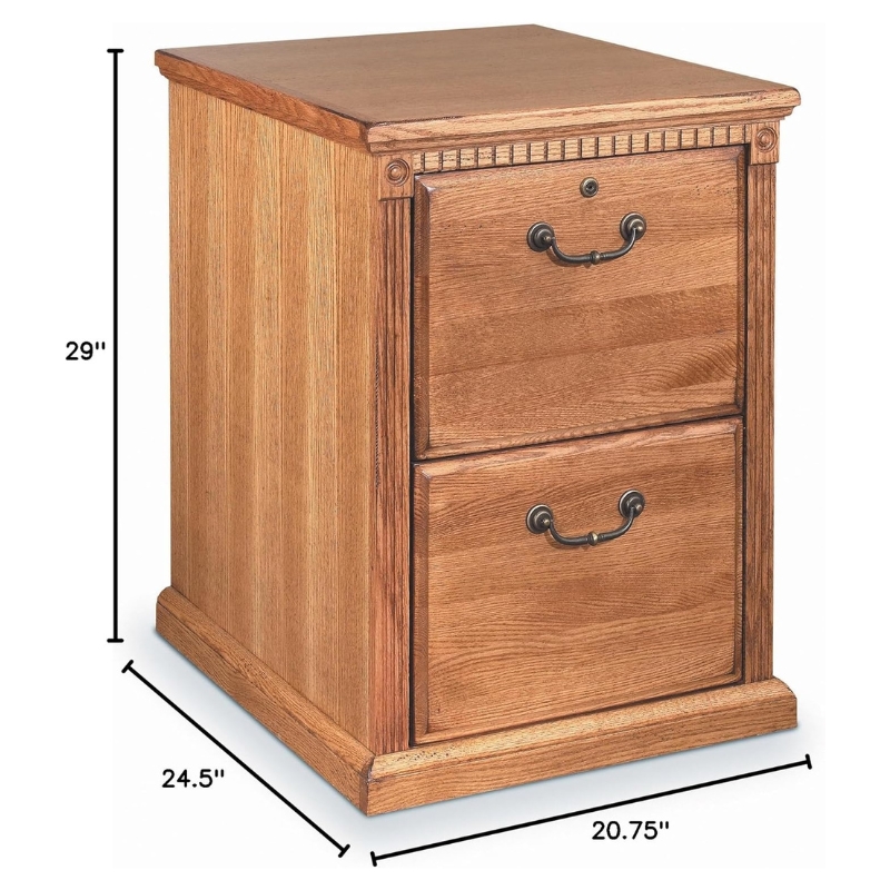 Ashford & Sons Huntington Oxford 2-Drawer File Cabinet in Natural/Wheat Finish