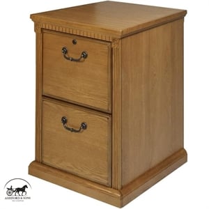 Ashford & Sons Huntington Oxford 2-Drawer File Cabinet in Natural/Wheat Finish