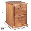 Ashford & Sons Huntington Oxford 2-Drawer File Cabinet in Natural/Wheat Finish
