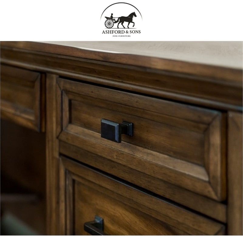 Ashford & Sons Artisan L-Desk & Return 8-Drawer Executive Corner Workstation