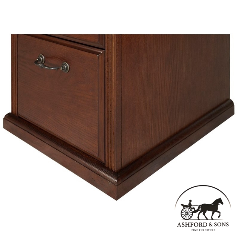 Ashford & Sons Transitional 2-Drawer Wood File Cabinet in Oak