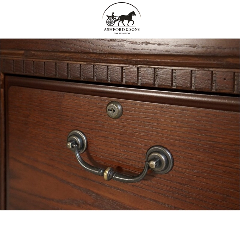 Ashford & Sons Transitional 2-Drawer Wood File Cabinet in Oak