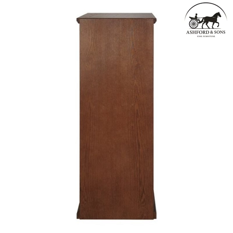 Ashford & Sons Wood 4-Drawer File Cabinet Office Storage in Brown