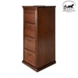 Ashford & Sons Wood 4-Drawer File Cabinet Office Storage in Brown