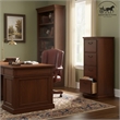 Ashford & Sons Wood 4-Drawer File Cabinet Office Storage in Brown