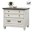 Ashford & Sons Wood Lateral File With Locking Legal/Letter File Drawer in White