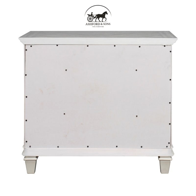 Ashford & Sons Wood Lateral File With Locking Legal/Letter File Drawer in White