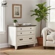 Ashford & Sons Wood Lateral File With Locking Legal/Letter File Drawer in White