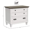 Ashford & Sons Wood Lateral File With Locking Legal/Letter File Drawer in White
