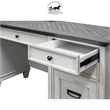 Ashford & Sons Double Pedestal Letter/Legal File Drawers Executive Desk in White