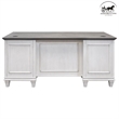 Ashford & Sons Double Pedestal Letter/Legal File Drawers Executive Desk in White