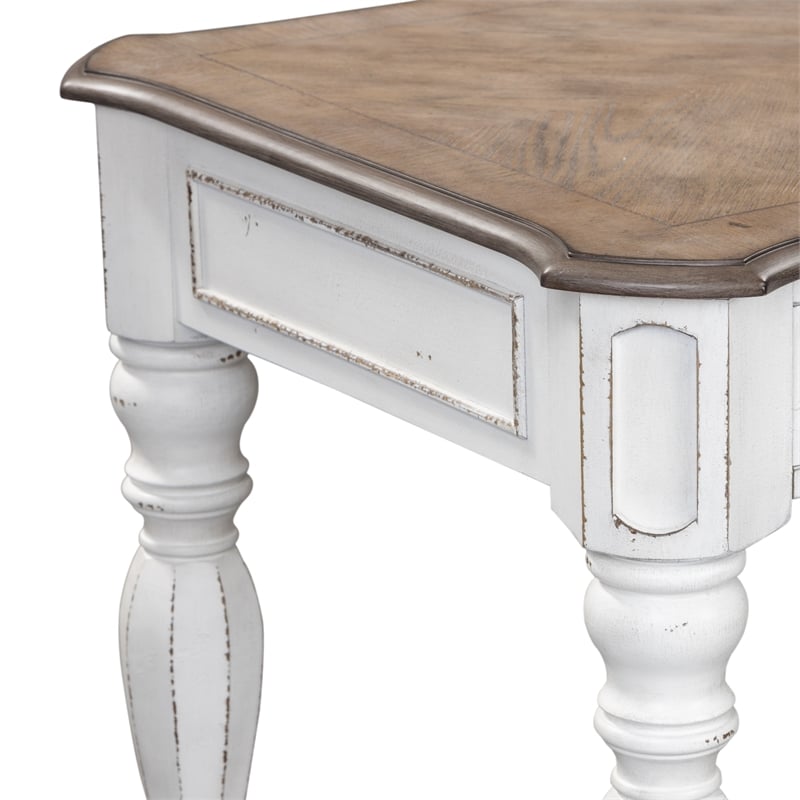 Ashford & Sons White Lift Top Writing Desk with Flip-Down Keyboard Tray