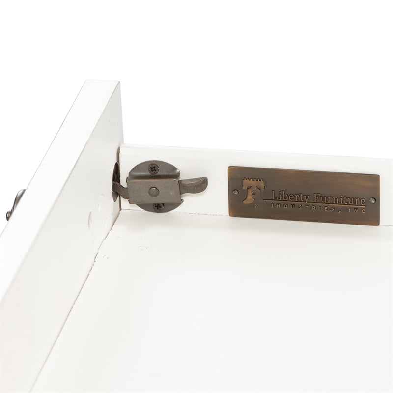 Ashford & Sons White Lift Top Writing Desk with Flip-Down Keyboard Tray