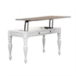 Ashford & Sons White Lift Top Writing Desk with Flip-Down Keyboard Tray