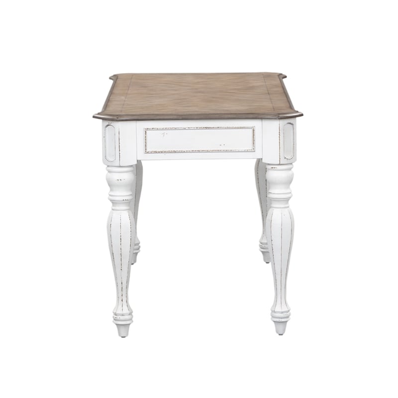 Ashford & Sons White Lift Top Writing Desk with Flip-Down Keyboard Tray