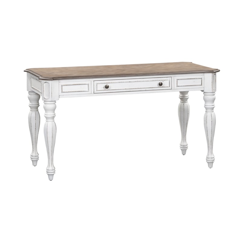 Ashford & Sons White Lift Top Writing Desk with Flip-Down Keyboard Tray