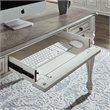 Ashford & Sons White Writing Desk with 3 Drawers & Flip-Down Keyboard Tray
