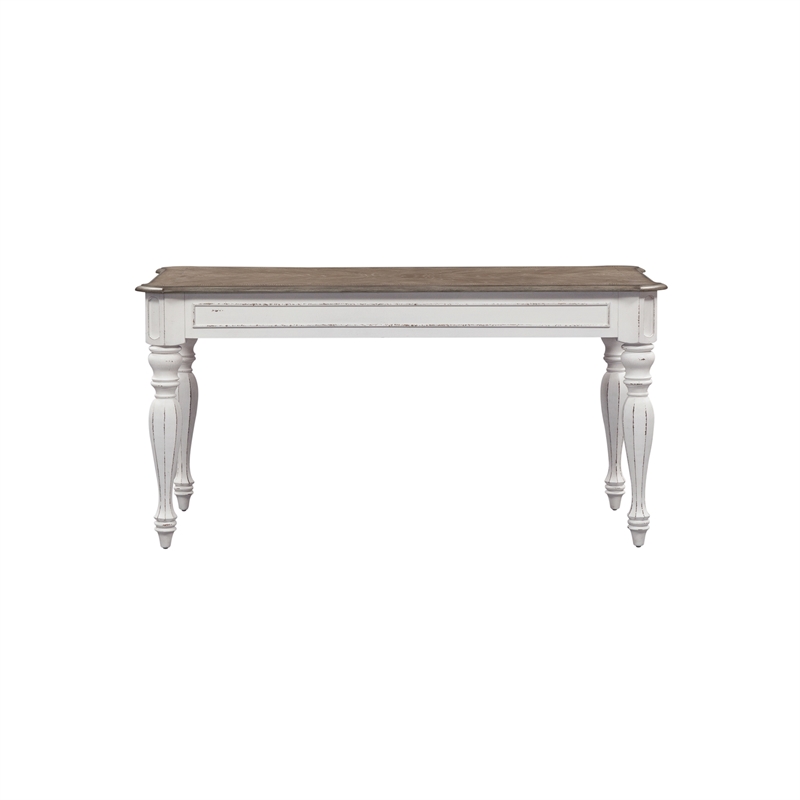 Ashford & Sons White Writing Desk with 3 Drawers & Flip-Down Keyboard Tray