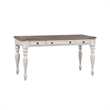 Ashford & Sons White Writing Desk with 3 Drawers & Flip-Down Keyboard Tray