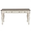 Ashford & Sons White Writing Desk with 3 Drawers & Flip-Down Keyboard Tray