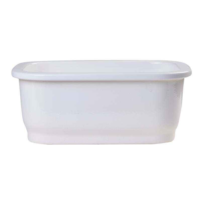 Small Rectangular Fireclay Undermount or Drop In Prep / Bar Sink