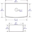 White Smooth Curved Apron 33