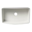 White Smooth Curved Apron 33