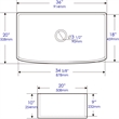 White Smooth Curved Apron 36