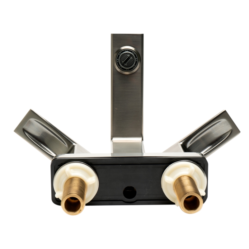 ALFI brand AB1020-BN Brushed Nickel Two-Handle 4'' Centerset Bathroom Faucet