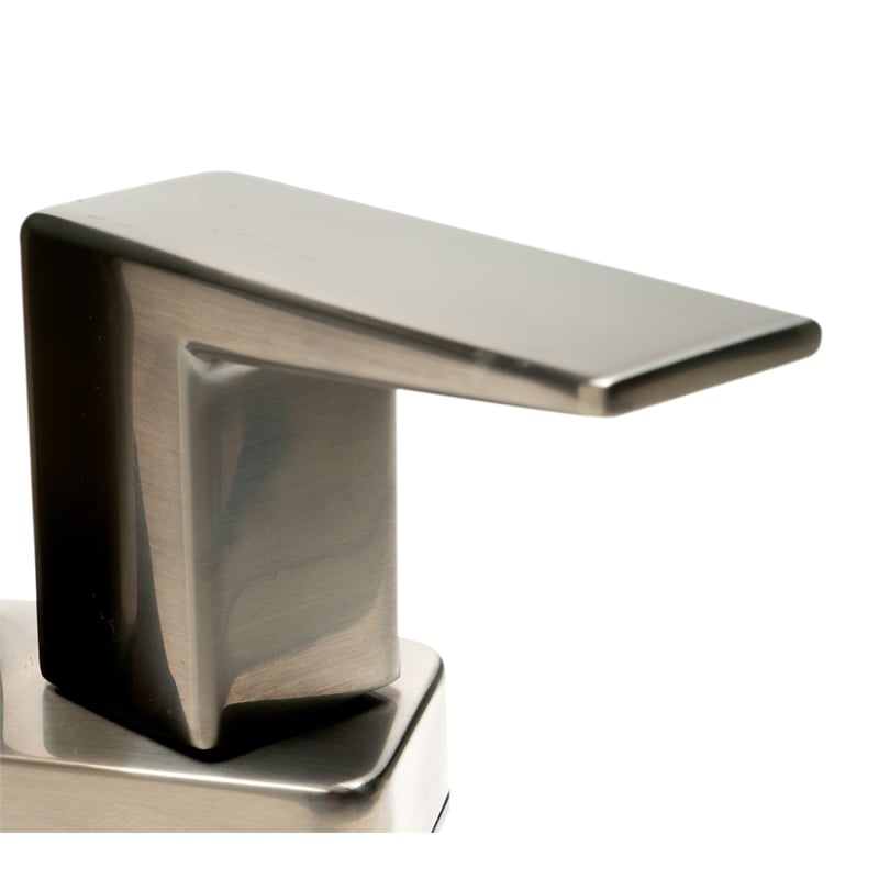 ALFI brand AB1020-BN Brushed Nickel Two-Handle 4'' Centerset Bathroom Faucet