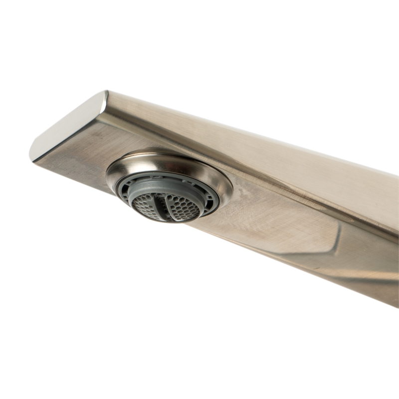 ALFI brand AB1020-BN Brushed Nickel Two-Handle 4'' Centerset Bathroom Faucet