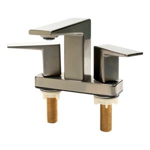 ALFI brand AB1020-BN Brushed Nickel Two-Handle 4'' Centerset Bathroom Faucet