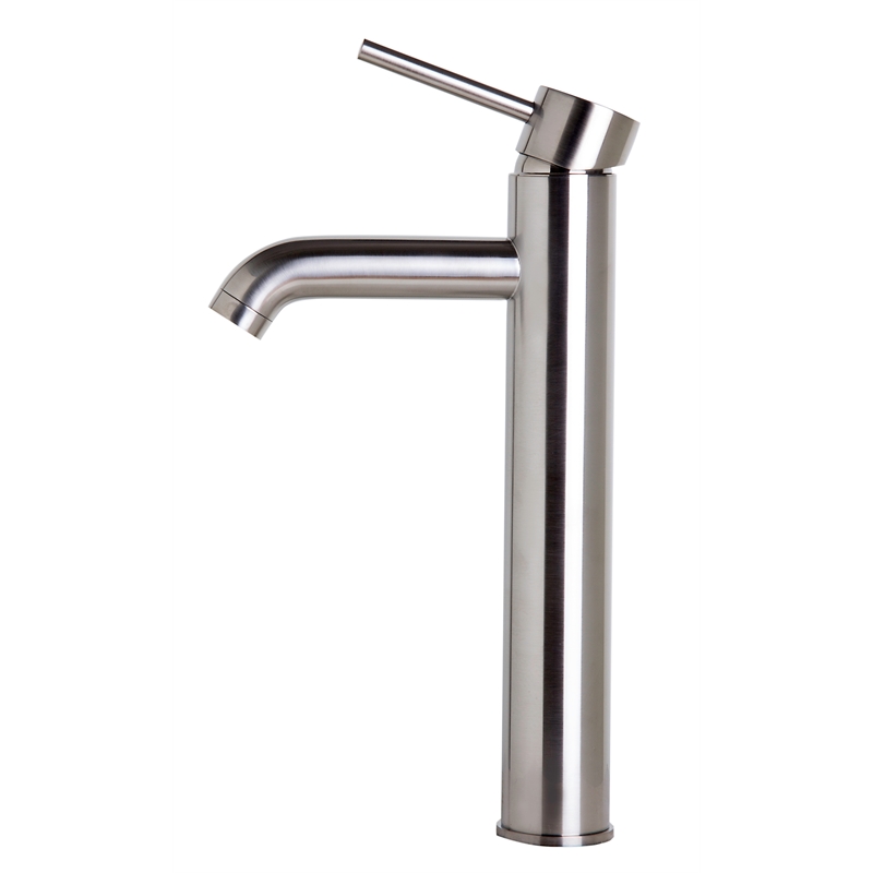 ALFI brand AB1023-BN Tall Brushed Nickel Single Lever Bathroom Faucet