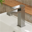 ALFI brand AB1229-BN Brushed Nickel Square Single Lever Bathroom Faucet