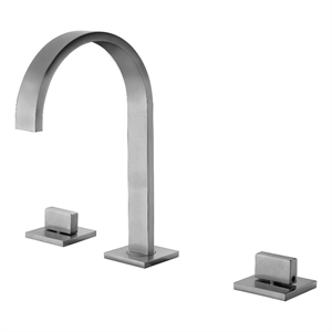 ALFI brand AB1336-BN Brushed Nickel Gooseneck Widespread Bathroom Faucet
