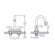 ALFI brand AB1400-PC Polished Chrome Two-Handle 4'' Centerset Bathroom Faucet