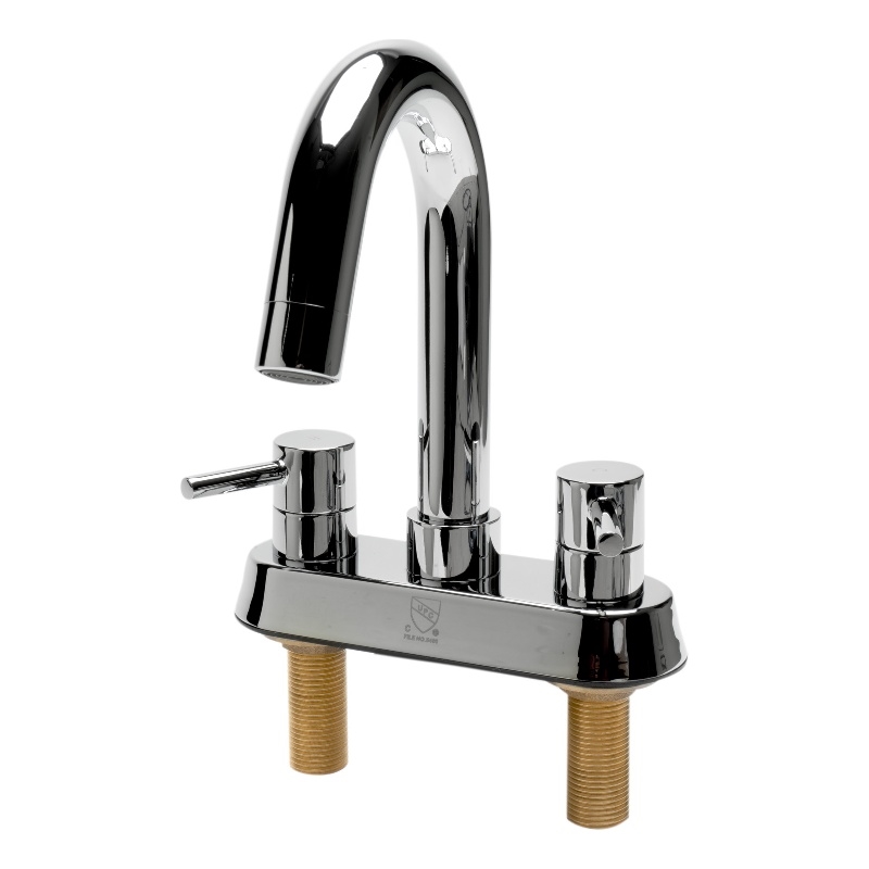 ALFI brand AB1400-PC Polished Chrome Two-Handle 4'' Centerset Bathroom Faucet