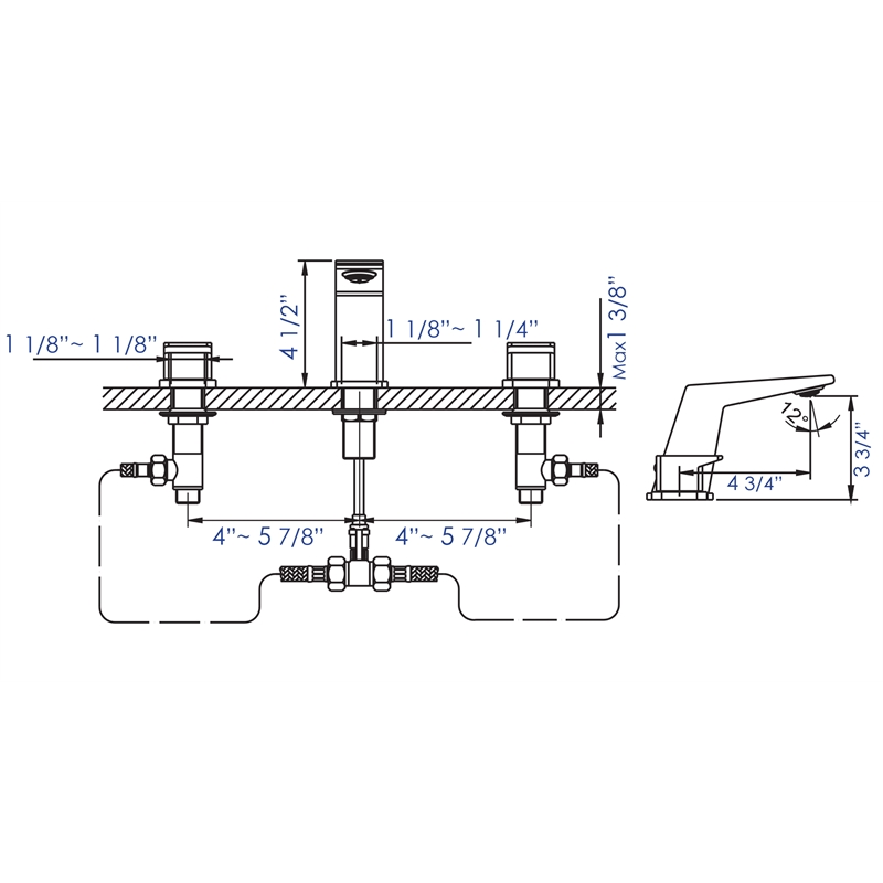 ALFI brand AB1471-BN Brushed Nickel Modern Widespread Bathroom Faucet