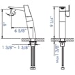 ALFI brand AB1475-PC Polished Chrome Single Hole Tall Bathroom Faucet