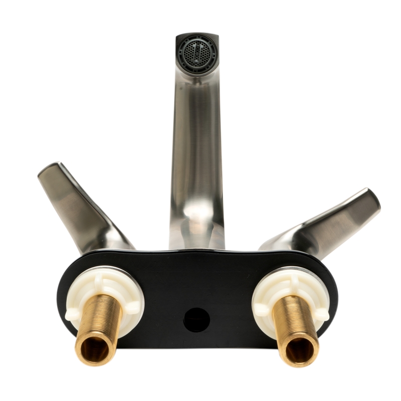 ALFI brand AB1493-BN Brushed Nickel Two-Handle 4'' Centerset Bathroom Faucet