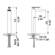 ALFI brand AB1597-PC Polished Chrome Single Hole Tall Waterfall Bathroom Faucet