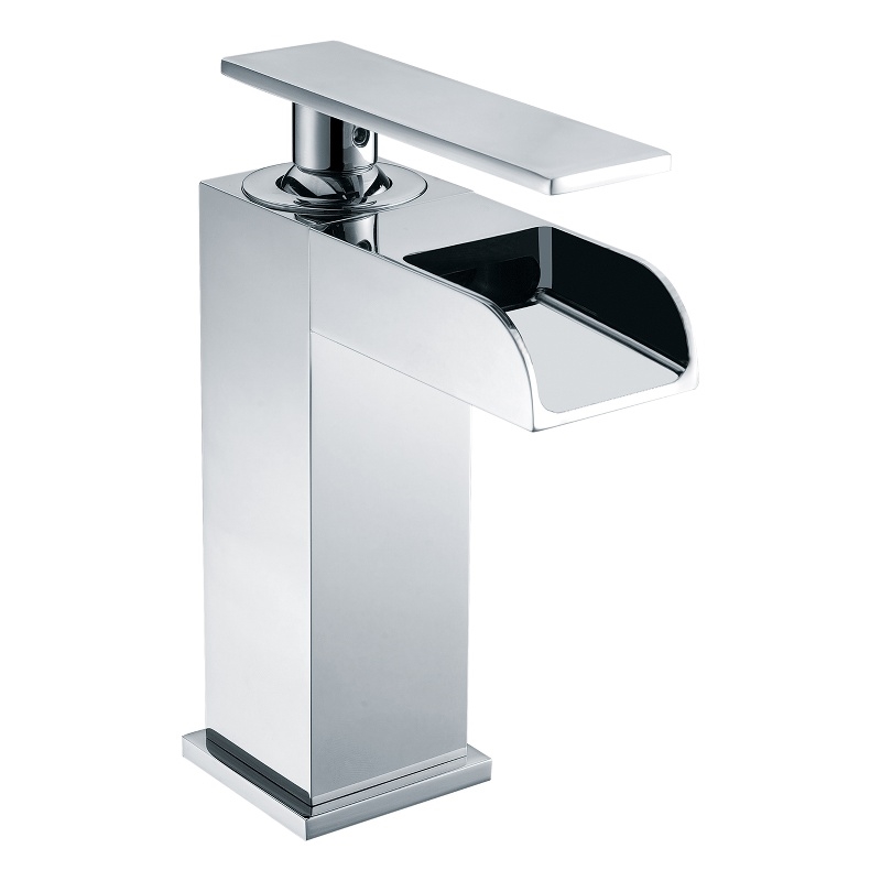 ALFI brand AB1598-PC Polished Chrome Single Hole Waterfall Bathroom Faucet