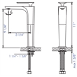 ALFI brand AB1778-PC Polished Chrome Tall Single Hole Modern Bathroom Faucet