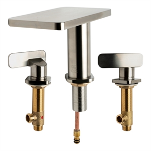ALFI brand AB1884-BN Brushed Nickel Two-Handle 8&quot Widespread Bathroom Faucet